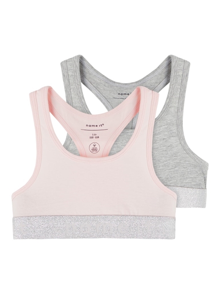 NAME IT 2-Pak Korte Toppe Barely Pink