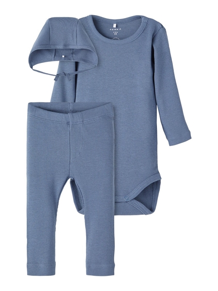 NAME IT Rib Baby Sæt Lamar China Blue