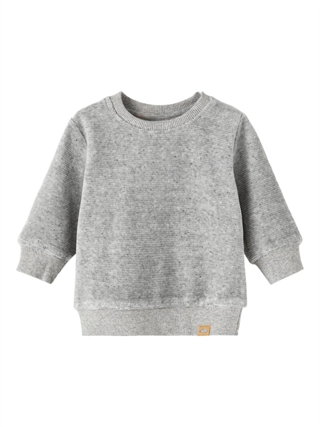 Se NAME IT Velour Bluse Runo Grey Melange hos Smartkidz.dk