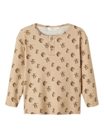 LIL ATELIER Bluse Geo Warm Sand Pears