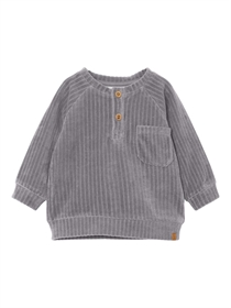 LIL ATELIER Velour Bluse Rinon Silver Filigree