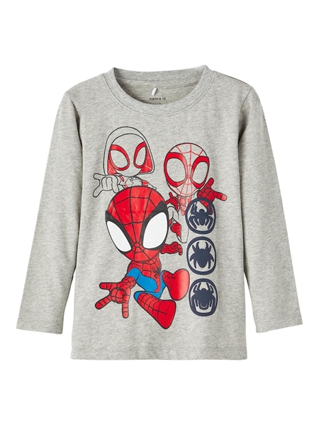 Name It Bluse - NmmOvei Spidey - Grey Melange