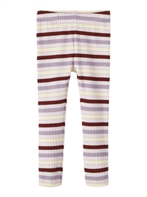 NAME IT Stribede Glimmer Leggings Kannie Orchid Hush