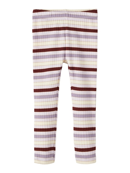 NAME IT Stribede Glimmer Leggings Kannie Orchid Hush
