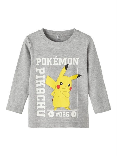 NAME IT Pokemon Bluse Ottar Grey Melange