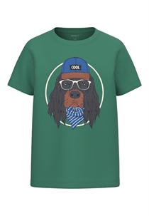 NAME IT T-shirt Med Print Kads Fir