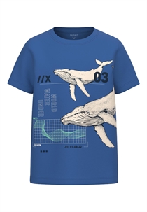 NAME IT T-shirt Med Print Kads Nouvean Navy