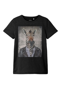 NAME IT Printet T-shirt Voto Black