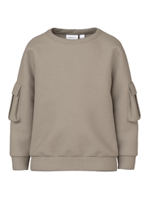 NAME IT Cargo Sweatshirt Oli Oxford Tan