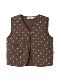 Lil Atelier Quilt Vest Hulla Rain Drum
