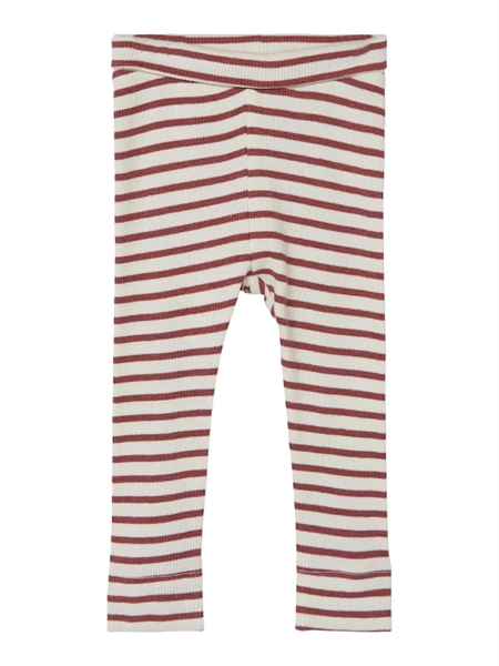 NAME IT Stribede Rib Leggings Banaia Apple Butter
