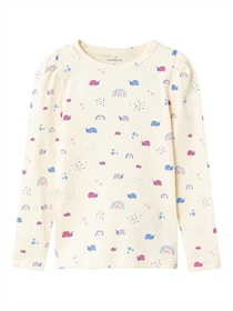 NAME IT Mariehøne Rib Bluse Nonine Buttercream