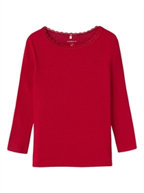 NAME IT Rib Blonde Bluse Kab Jester Red