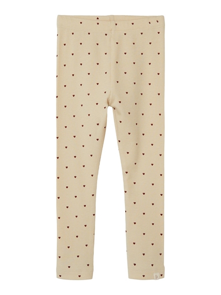 Lil Atelier Hjerte Leggings Gago Fired Brick