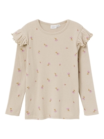 NAME IT Rib Bluse Fabina White Pepper