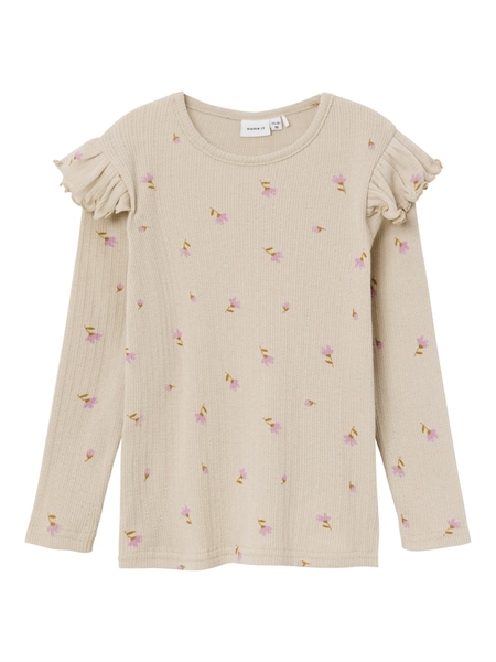 NAME IT Rib Bluse Fabina White Pepper