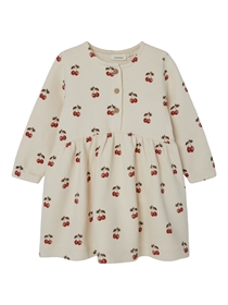 Lil Atelier Cherries Sweat Kjole Ronja Whitecap Gray