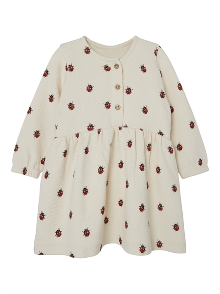 Lil Atelier Ladybug Sweat Kjole Ronja Whitecap Gray