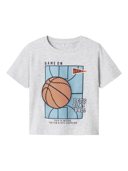 NAME IT T-shirt Keith Light Grey Melange