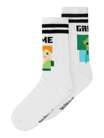 NAME IT 2-Pak Tennis Strømper Jakobsen Minecraft Bright White