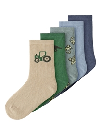 NAME IT 5-Pak Strømper Vagn Green Milieu