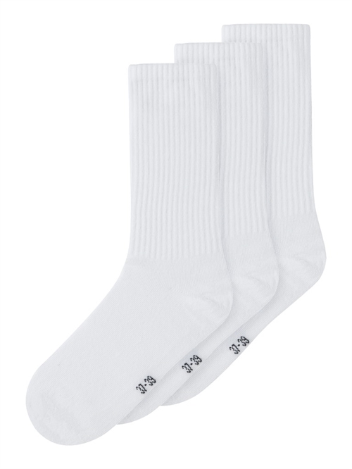 Name It Strømper - 3-pak - Noos - NknFrankie - Bright White/Brig
