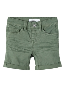 NAME IT Twill Shorts Silas Isak Deep Lichen Green