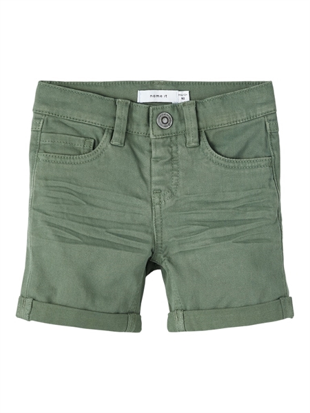 NAME IT Twill Shorts Silas Isak Deep Lichen Green