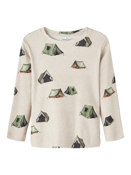 NAME IT Telt Print Bluse Labs Peyote Melange 
