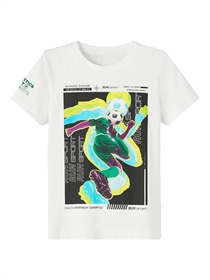 NAME IT Fodbold Print T-shirt Krian White Alyssum