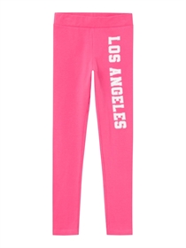 NAME IT Leggings Med Tekst Print Vianne Pink Flambé