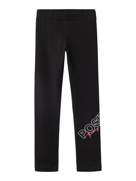 NAME IT Leggings Med Tekst Print Vianne Black