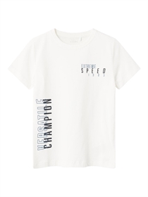 NAME IT T-shirt Med Print Victor White Alyssum