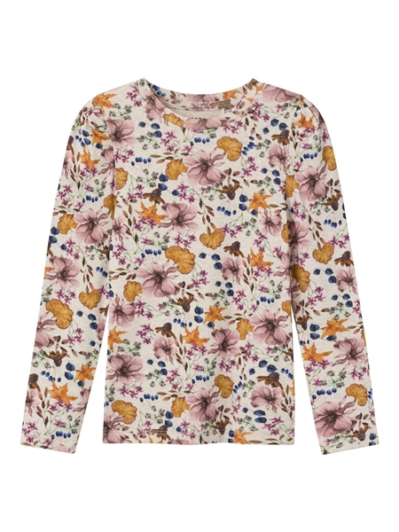 NAME IT Blomster Bluse Resta Peyote Melange
