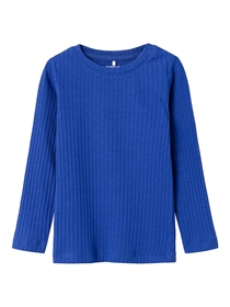 NAME IT Langærmet Rib Bluse Nosias Mazarine Blue