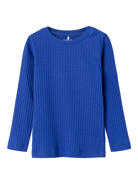 NAME IT Langærmet Rib Bluse Nosias Mazarine Blue