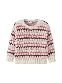 NAME IT Striktrøje Lene Cloud Dancer