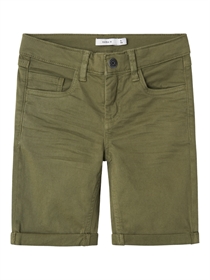 NAME IT Twill Shorts Isak Deep Lichen Green