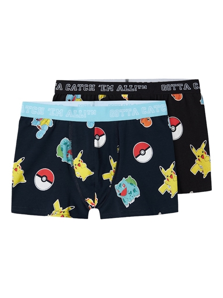 Name It 2-Pak Pokemon Boxershorts Asgar Sort Blå