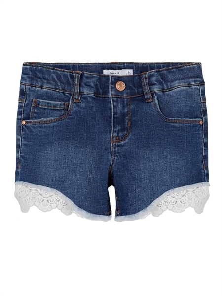 NAME IT Blonde Denim Shorts Salli Dark Blue Denim