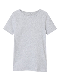 NAME IT Rib T-shirt Nakal Light Grey Melange