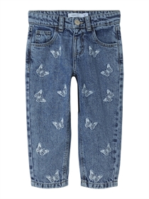 NAME IT Jeans Bella Medium Blue Butterfly