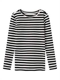 NAME IT Langærmet Rib Bluse Suraja Black