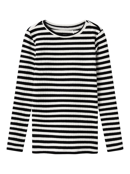 NAME IT Langærmet Rib Bluse Suraja Black