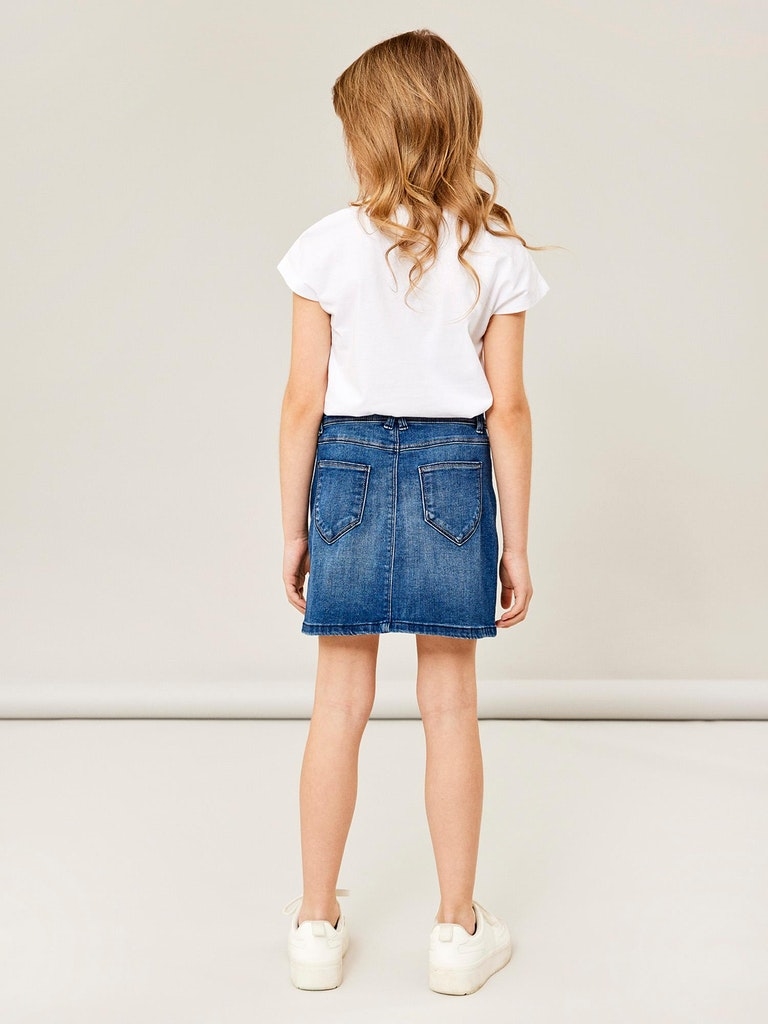 lomme bekræft venligst Render NAME IT Denim Nederdel Becky Dark Blue