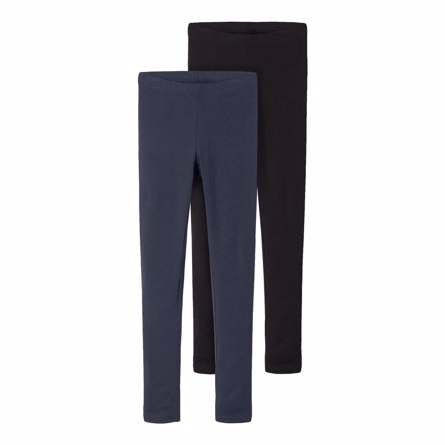 NAME IT 2-Pak Leggings Vivian Dark Sapphire & Black