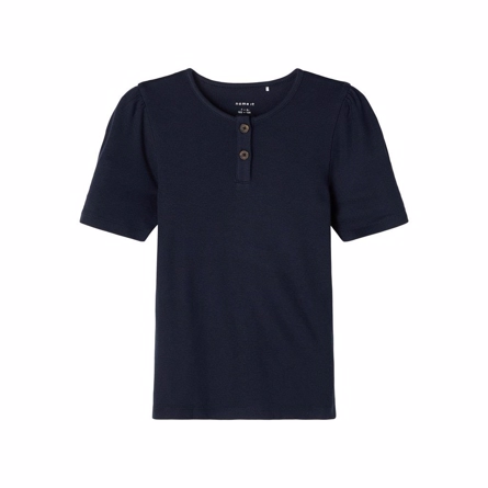 7: NAME IT Pufærme Tee Fjo Dark Sapphire