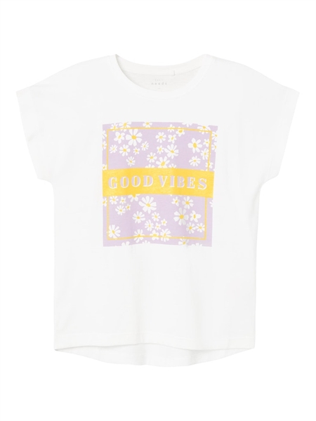 NAME IT Kortærmet T-shirt Vigea Bright White