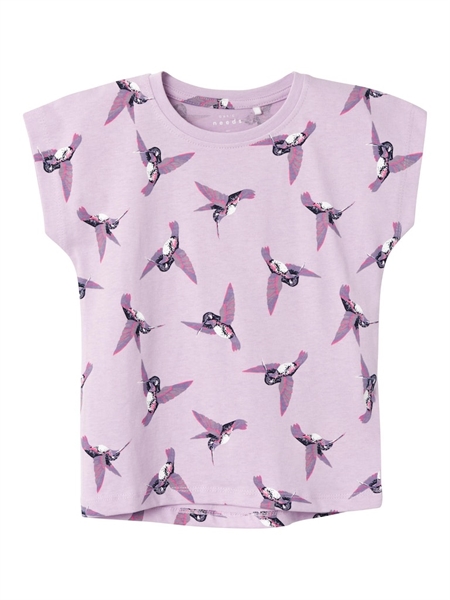 NAME IT Kortærmet T-shirt Vigga Orchid Bloom Bird