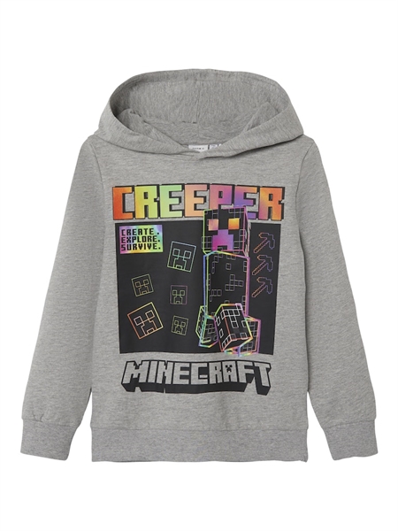 #3 - NAME IT Minecraft Sweatshirt Jiz Grey Melange